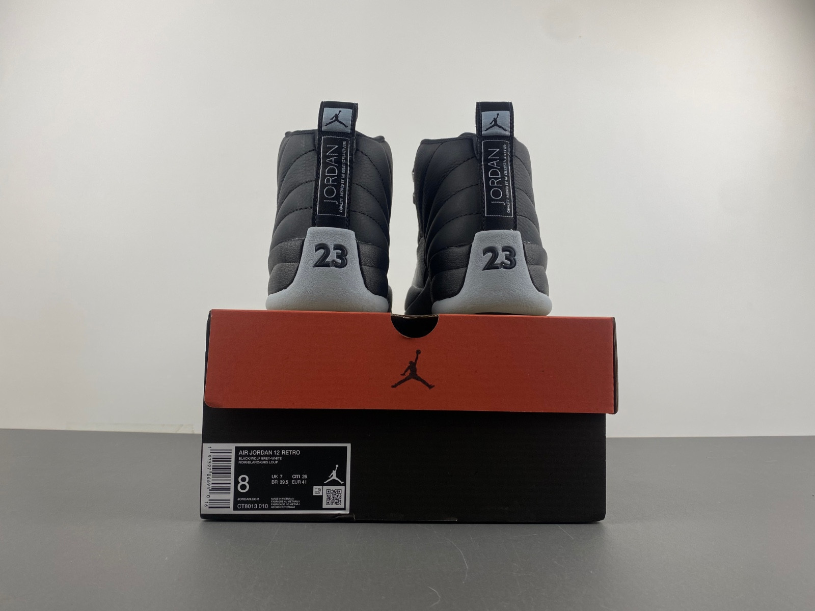 air jordan 12 “black/wolf grey” ct8013-010
